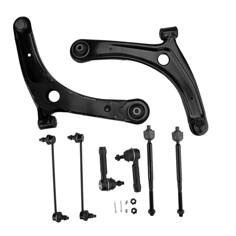2007-2017 Jeep Patriot Compass Front Lower Control Arms & Tie Rods Kit – 8-Piece Set