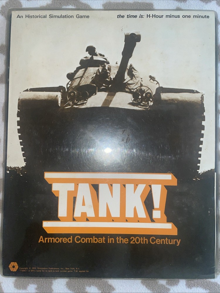 1974. SPI.  TANK.  Armored Combat In The 20th Century. Components VGC.