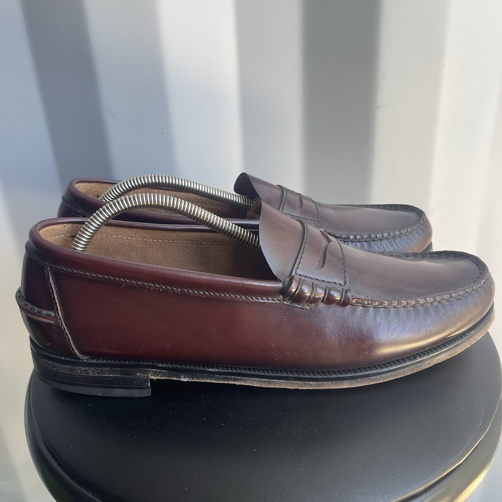 Florsheim Imperial Mens Jefferson Penny Loafer Size 8.5 Burgundy Moc Dress Shoe