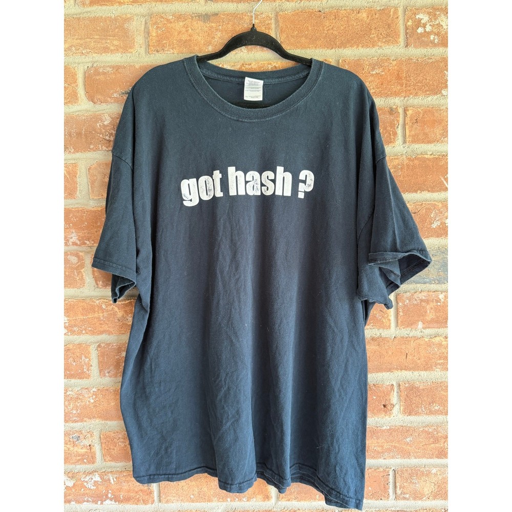 Vintage Got Hash? Graphic T Shirt 3XL Gogo Diner North Fort Myers Black Tee