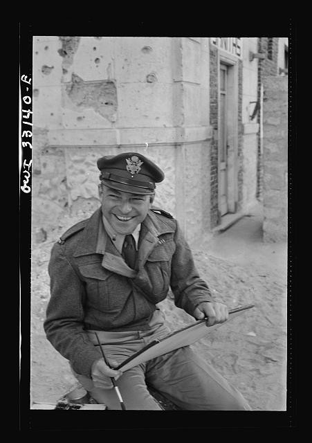 Tripoli Libya Lt Milton Marx Painting Street 1943 US Army 9th Air Force