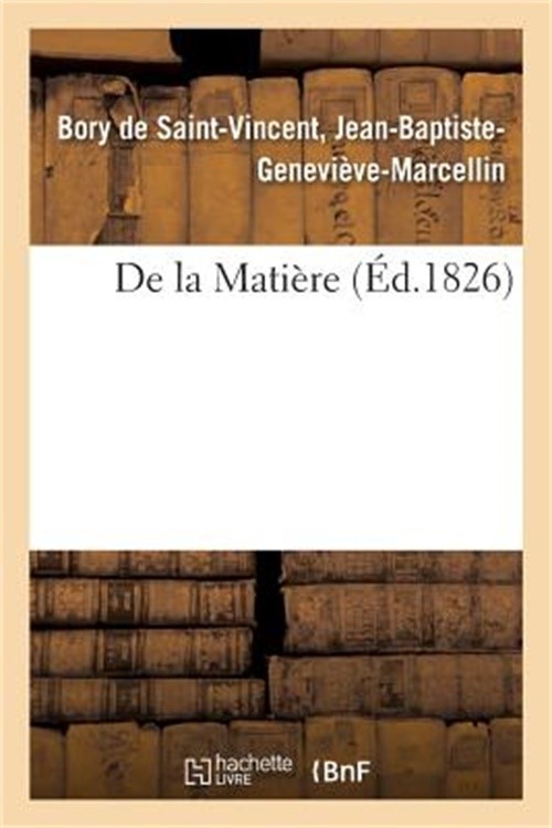 de la Mati�re (Paperback or Softback)