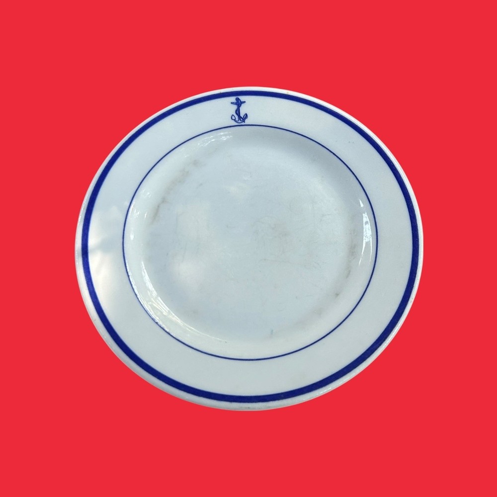 USN US Navy Shenango Officer Mess Fouled Anchor Salad Plate