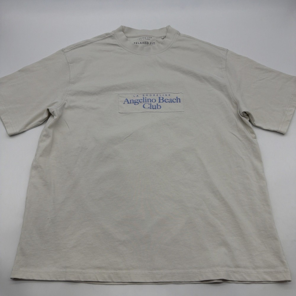 Cactus Man Ric Y Singh Relaxed Fit T-shirt Men S White Graphic 100% Cotton.45376