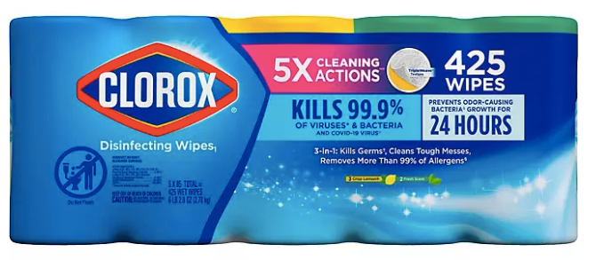 Clorox Disinfecting Cleaning Wipes, Variety Pack, 5 ct., 425 wipes