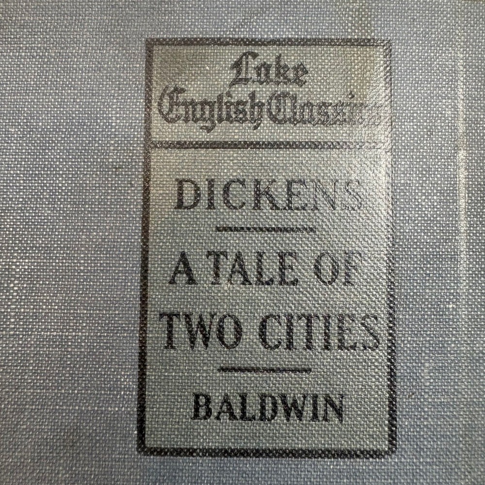 1919 A Tale of Two Cities Charles Dickens Lake English Classics Hardcover