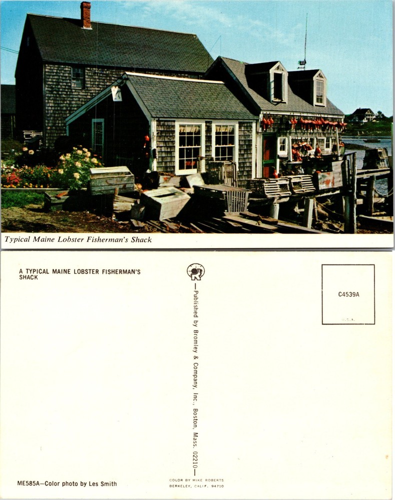 Lobster Fishermans Shack Maine Postcard