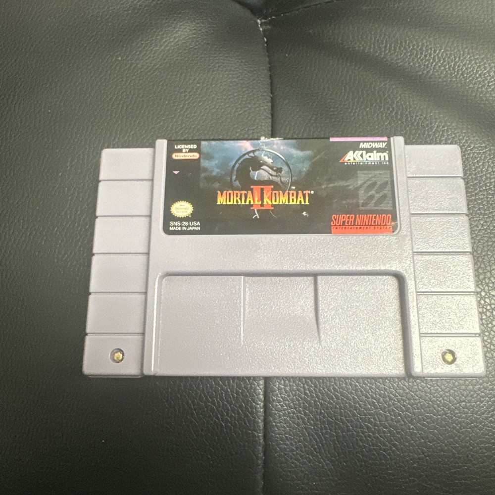 Mortal Kombat II Super Nintendo SNES Authentic Cartridge Only Tested Working