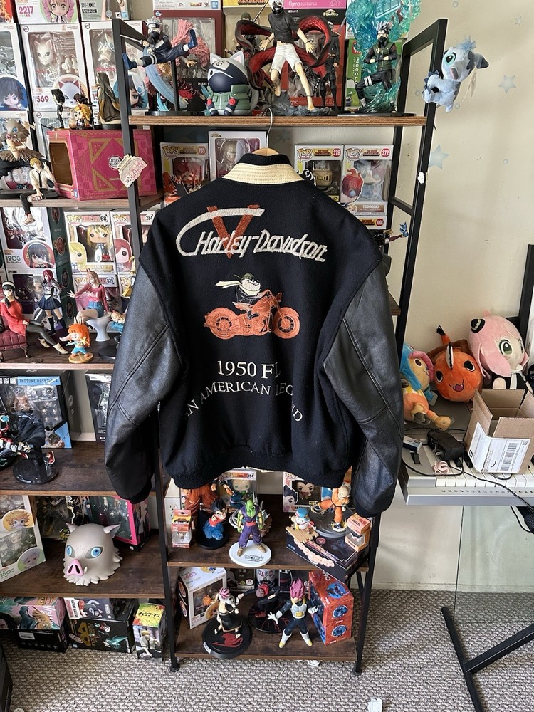 Vintage Harley Davidson Tasmanian Devil  Looney Tunes Leather Jacket Men’s M...
