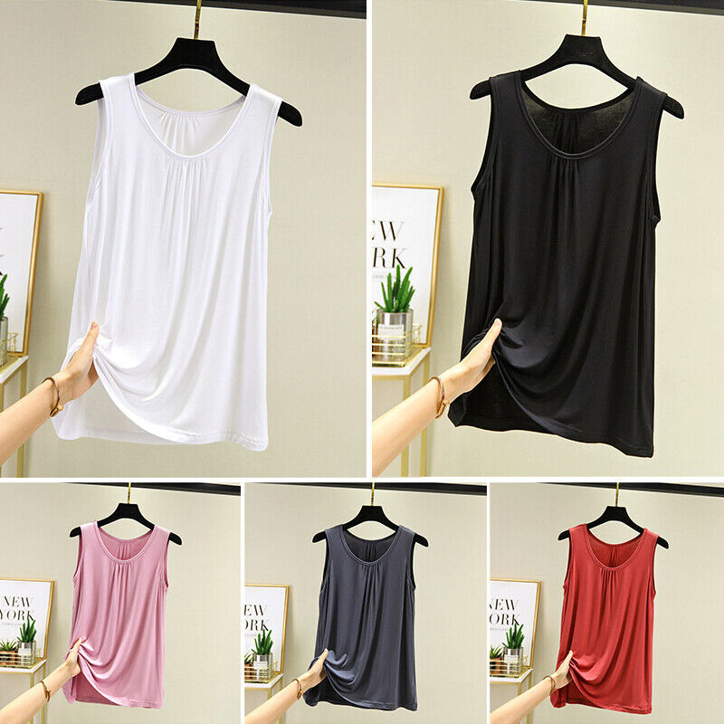 Summer Women's Sleeveless Blouse T-Shirt Ladies Tops Cami Vest Tank Plus Size
