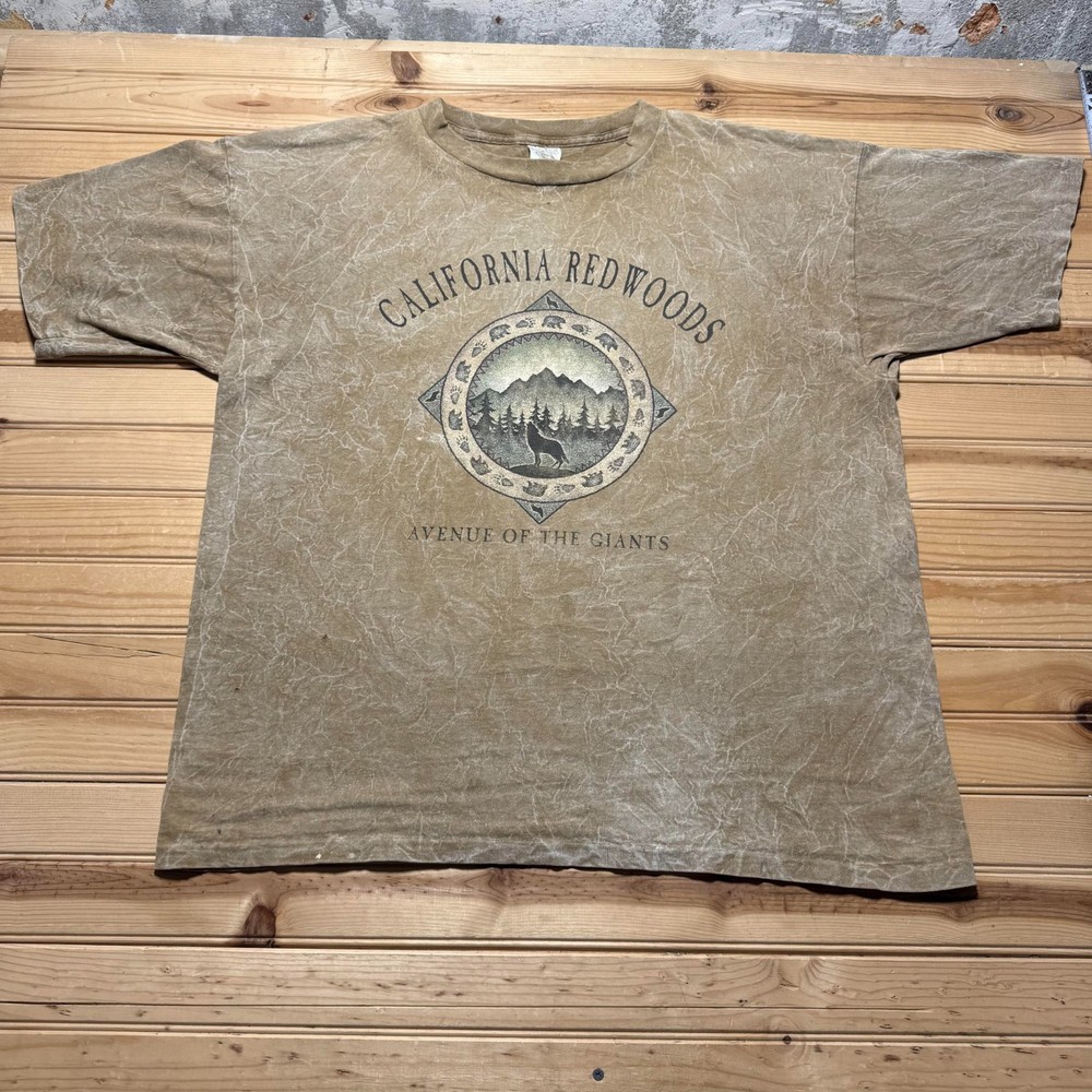 Vintage 90s California Redwoods Avenue of the Giants Graphic Souvenir T-Shirt XL