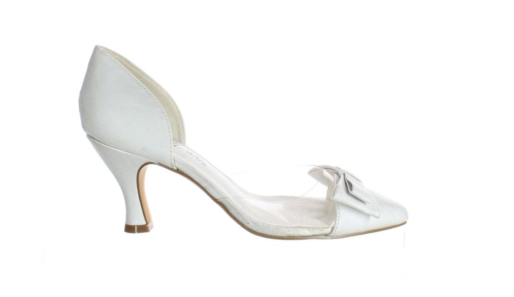 Bellini Womens White DOrsays Peep Toe Heels Size 6 7468046