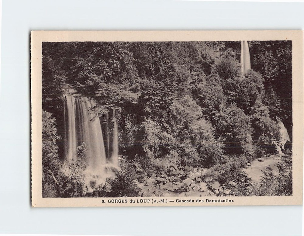 Postcard Cascade des Demoiselles Gorges du Loup France