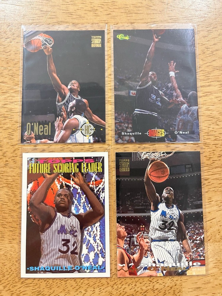 Shaquille O’Neal 4 Card Lot Orlando Magic Hall Of Fame