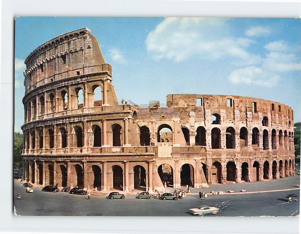 Postcard Coliseum Rome Italy