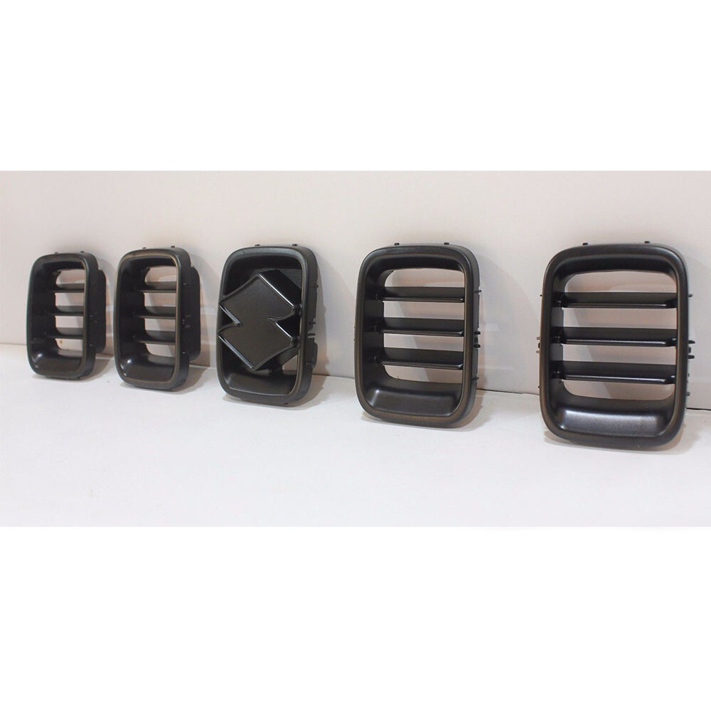 Front Grille Grill 1SET Fit for SUZUKI Jimny 2002-2011 Unpainted Black