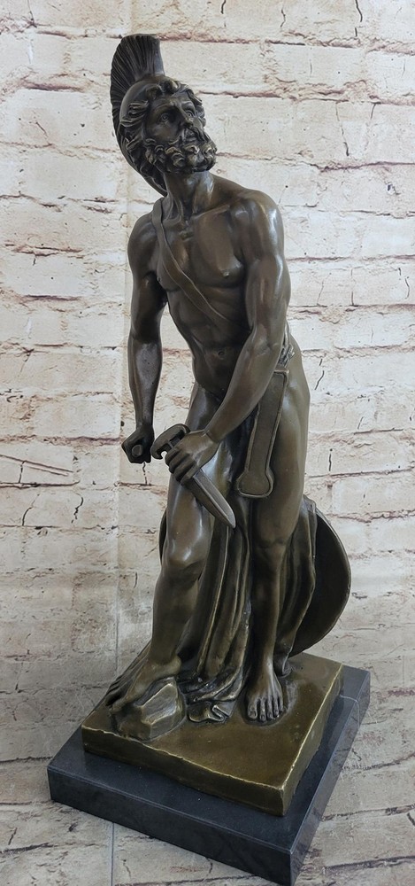 Bronze Statue of Greek Heroes Achilles Hercules Odysseus Mythology Sculpture-image