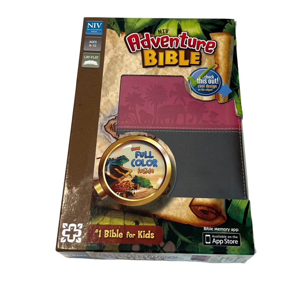 NIV Adventure Bible Imitation Leather Pink Full Color by Lawrence Richards Pink
