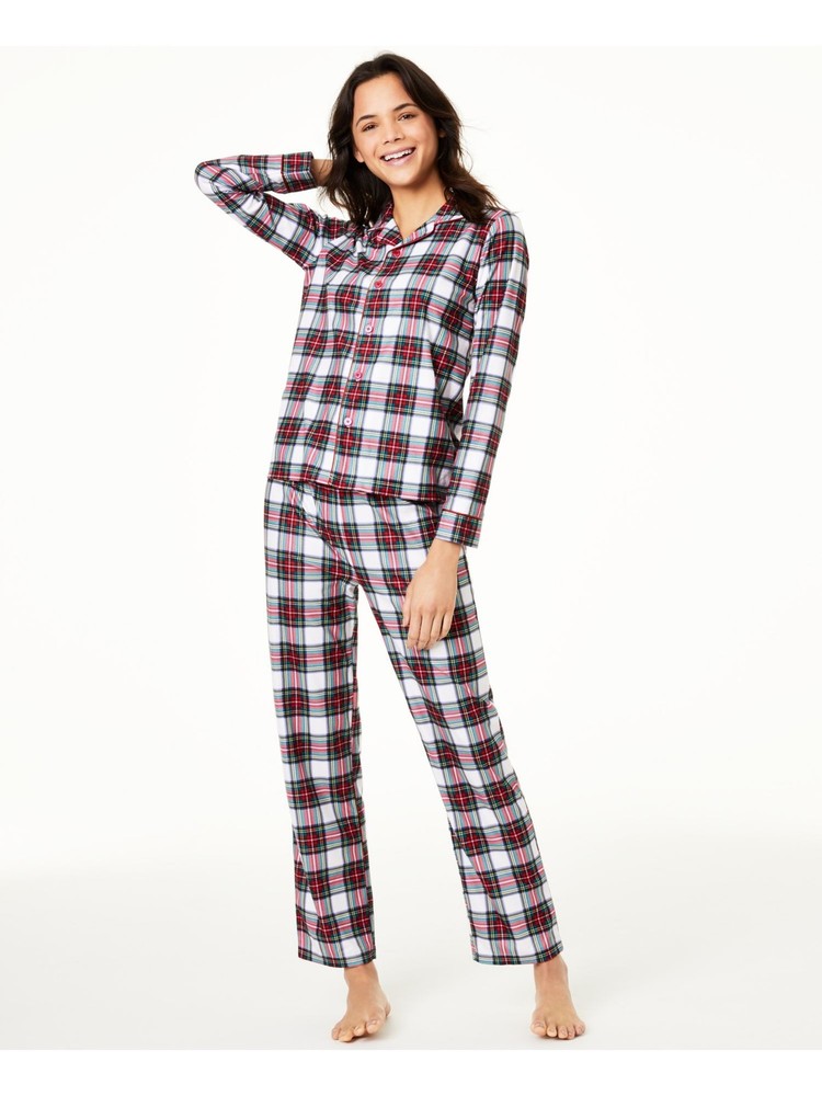 FAMILY PJs Intimates White Plaid Sleep Pants XXL