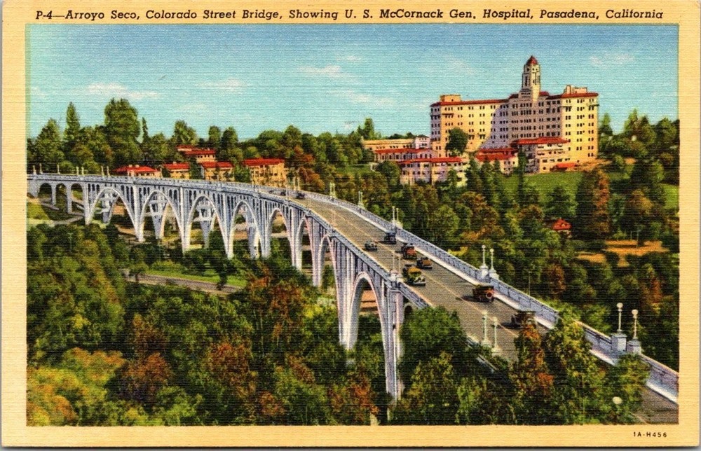 Arroyo Seco, Colorado Street Bridge, McCormack Hospital Pasadena CA Linen