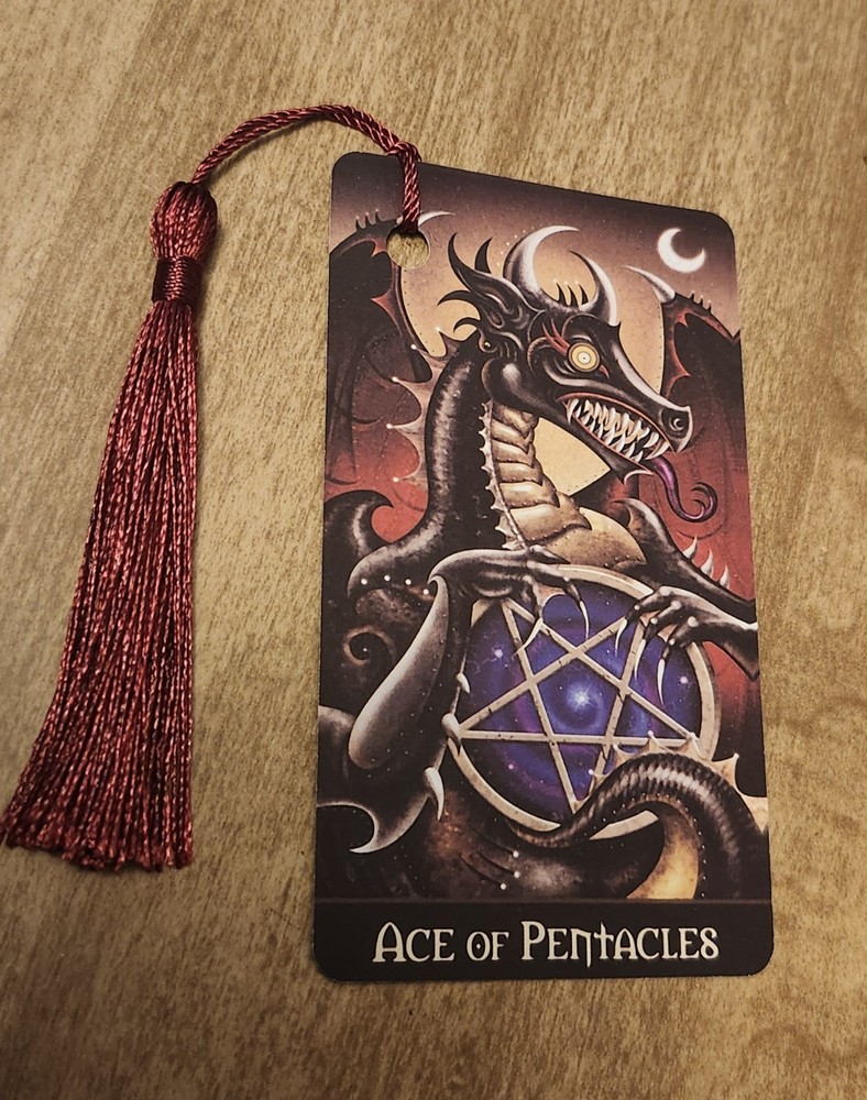 Ace of Pentacles Deviant Moon Tarot Bookmark Oracle Card Art Gift Purified Charged
