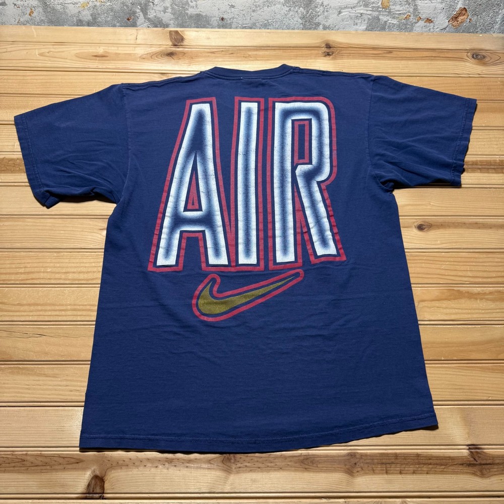 Vintage 90s Nike Air Logo Spellout Sports Graphic Souvenir T-Shirt USA - Medium