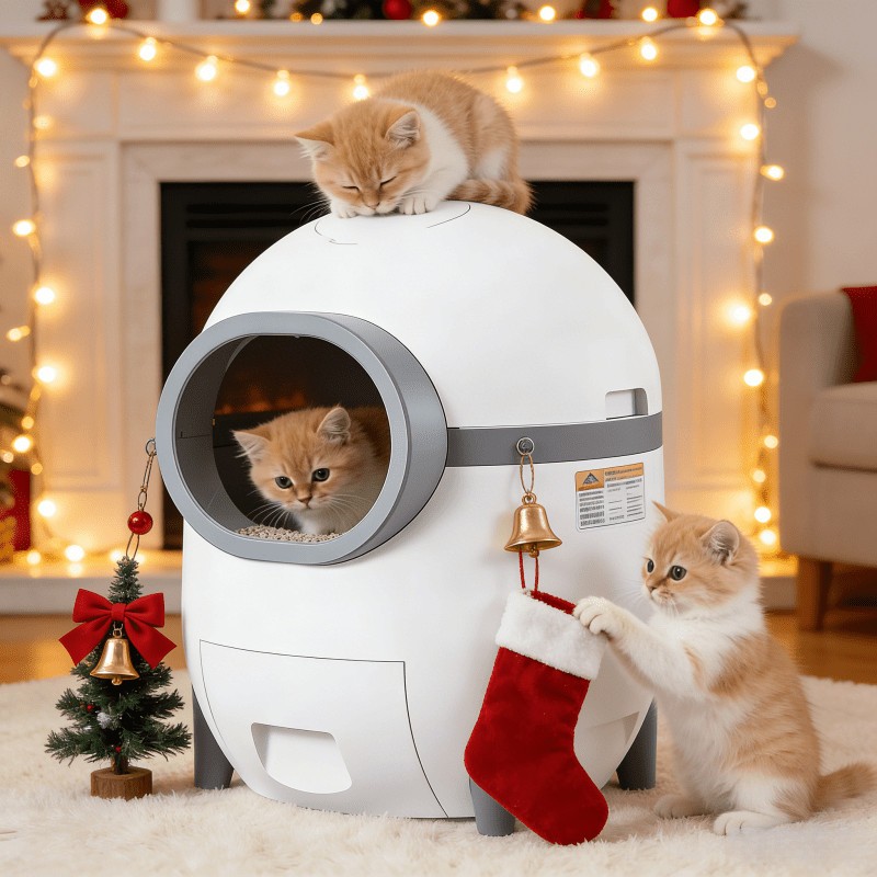 Automatic Self-Cleaning Cat Litter Box, Large Capacity for Multiple Cats