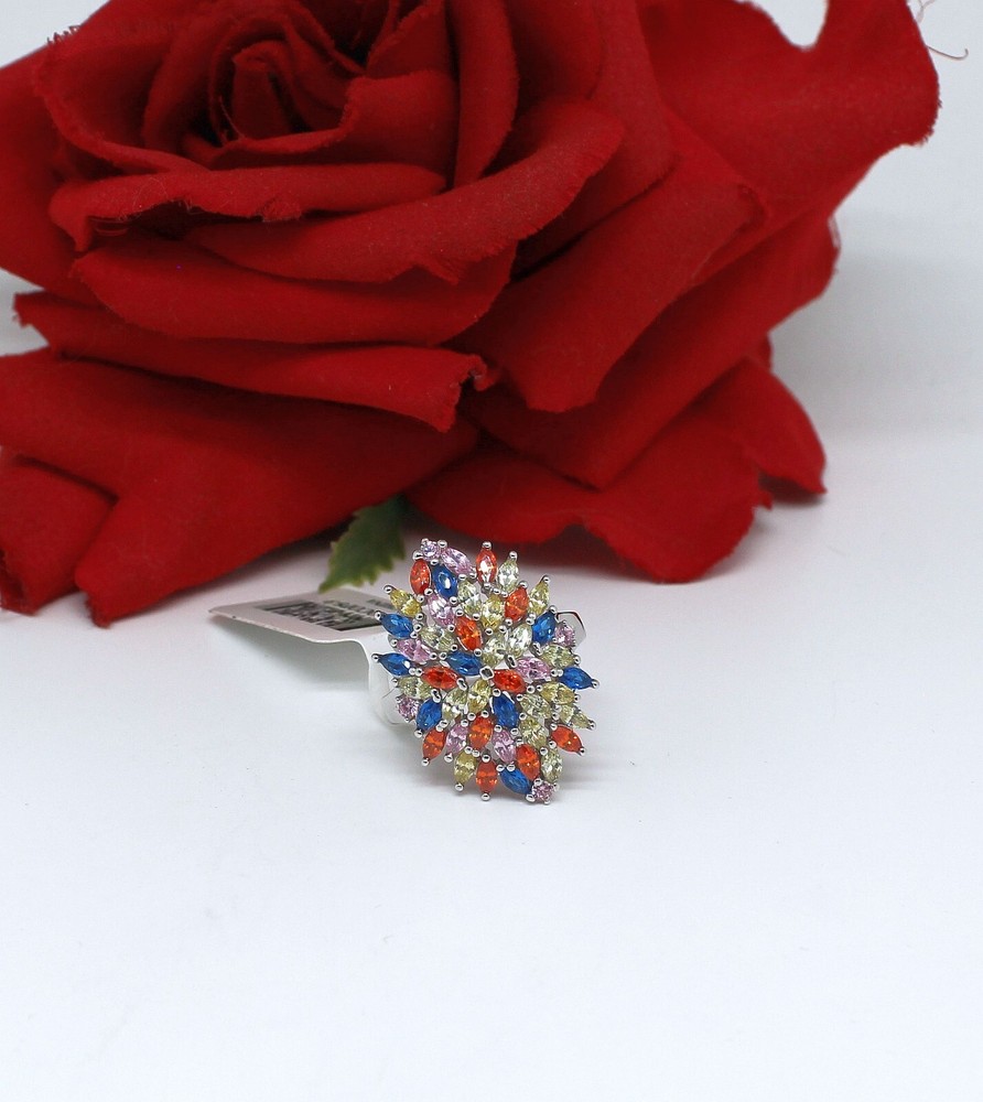 Sterling Silver NWT Bella Luce Simulated Gem Cocktail  Ring Size 9 7g CAT RESCUE