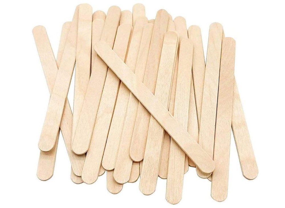 100 Pcs Craft Sticks Ice Cream Sticks Natural Wood Popsicle Craft Sticks 4.5 inc