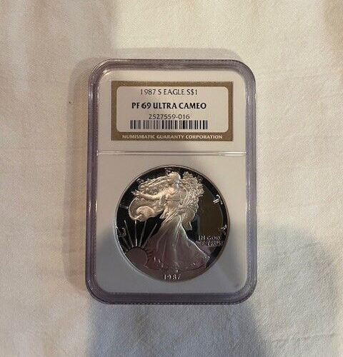 1987 S  $1 American Silver Proof Eagle NGC PF 69 UCAM