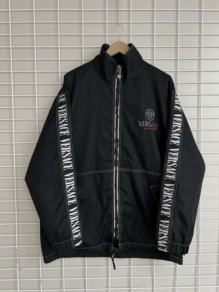Versace Jeans Couture Medusa Nylon Jacket Mens Size L/XL Vintage Rare Zip Lampas