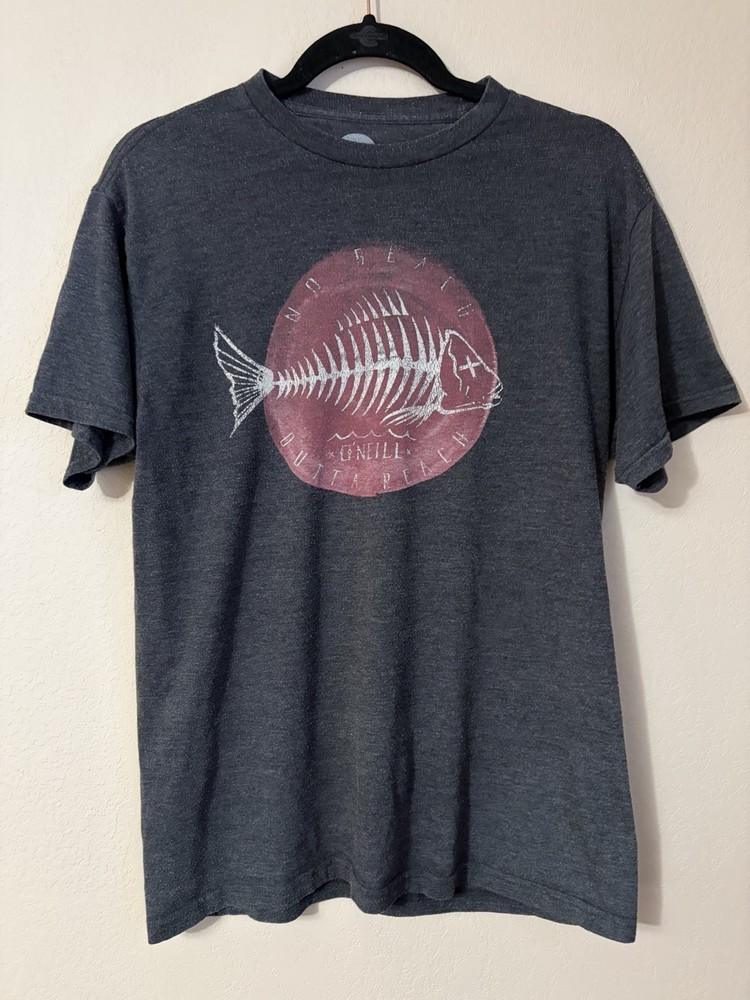 O’Neill Men’s Shirt Sleeve Tshirt Size Medium Cotton Blend Outta Beach No Beach