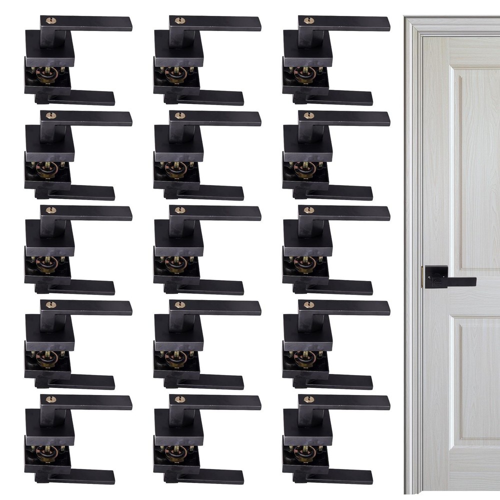 15x Door Handle Lock Lever Knobs Privacy Passage Entry Locks W/key For Home US