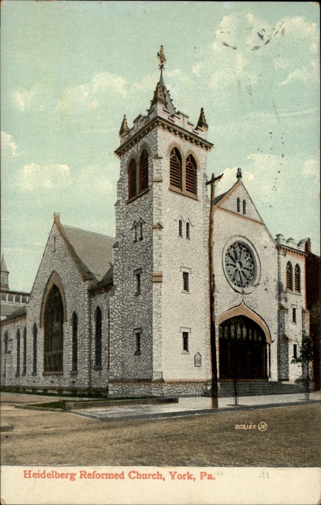 Pennsylvania York Heidelberg Reformed Church ~ Valentine ~ 1910 postcard sku183