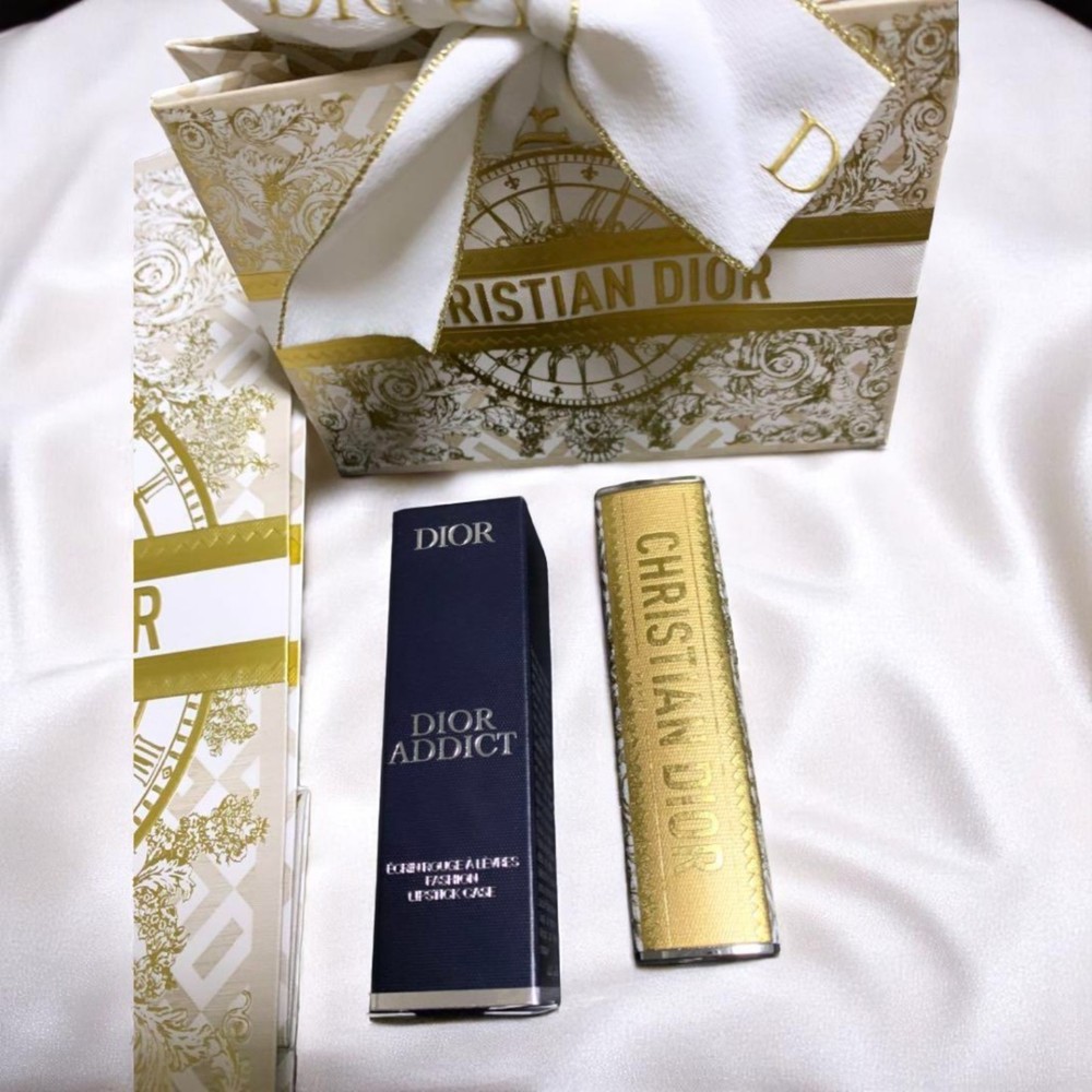 Dior Holiday 2024 Gold Limited Edition Lip Case Gift Set Sealed