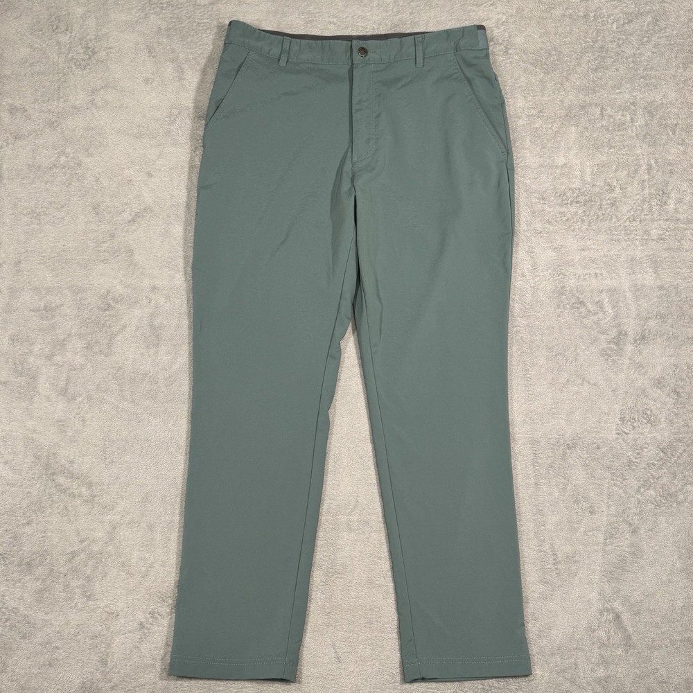 Columbia Omni Shield Hiking Pants Men 36x30 Green Active Fit Stretch Outdoor
