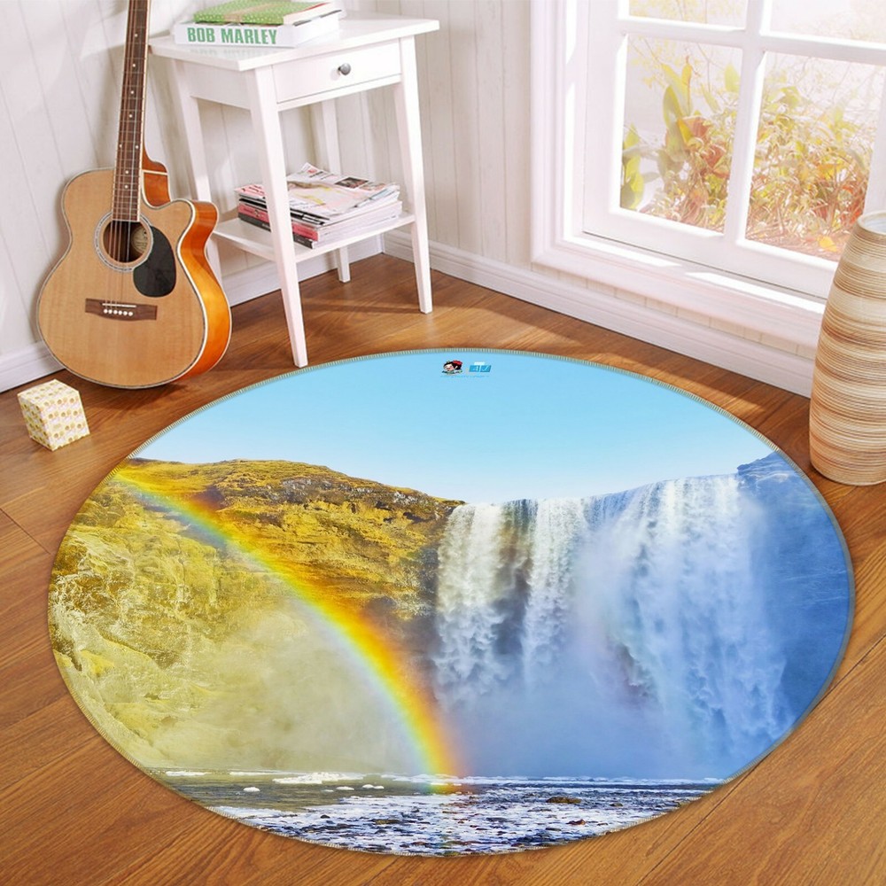 3D Rainbow Lake NAO6145 Game Rug Mat Elegant Photo Carpet Mat Fay