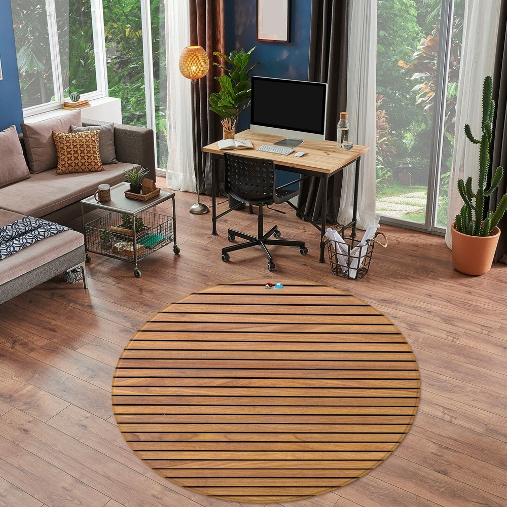 3D Yellow Plank Board NAO10187 Game Rug Mat Elegant Photo Carpet Mat Fay