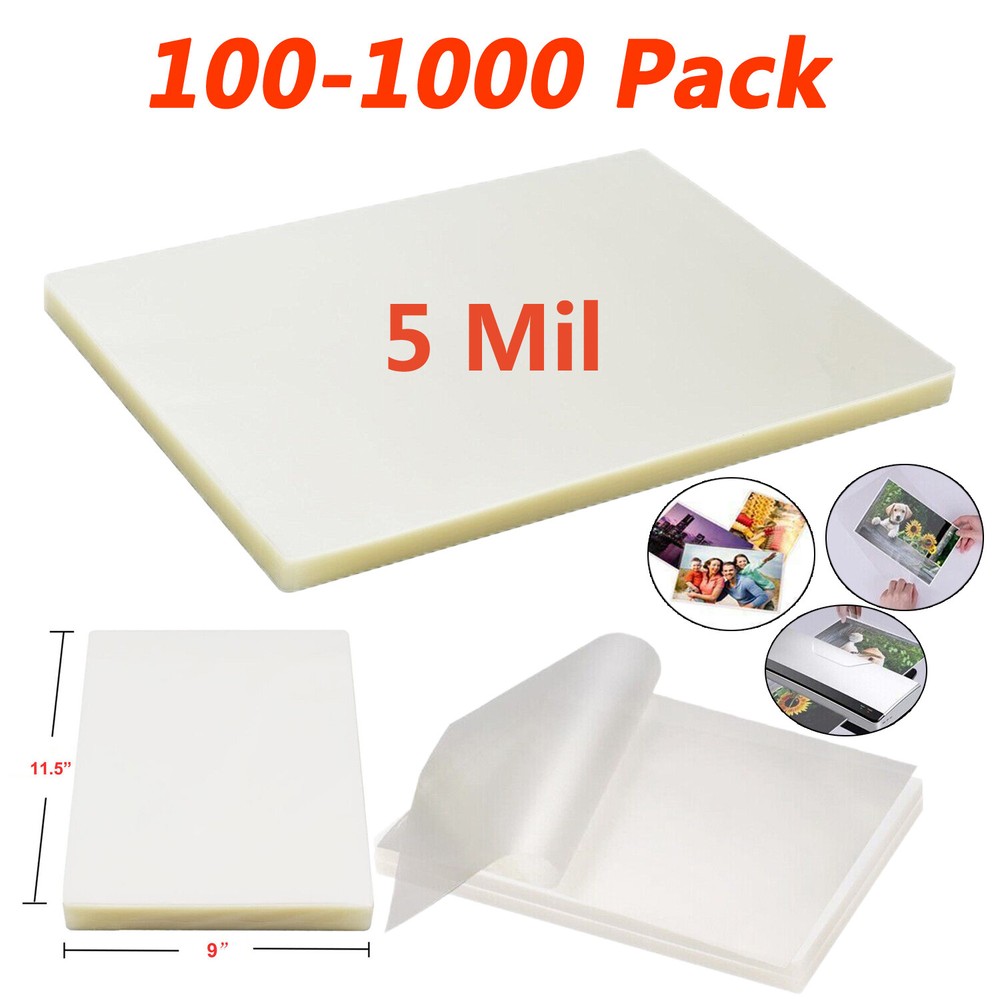 5 Mil Clear Thermal Laminating Pouches Letter 9