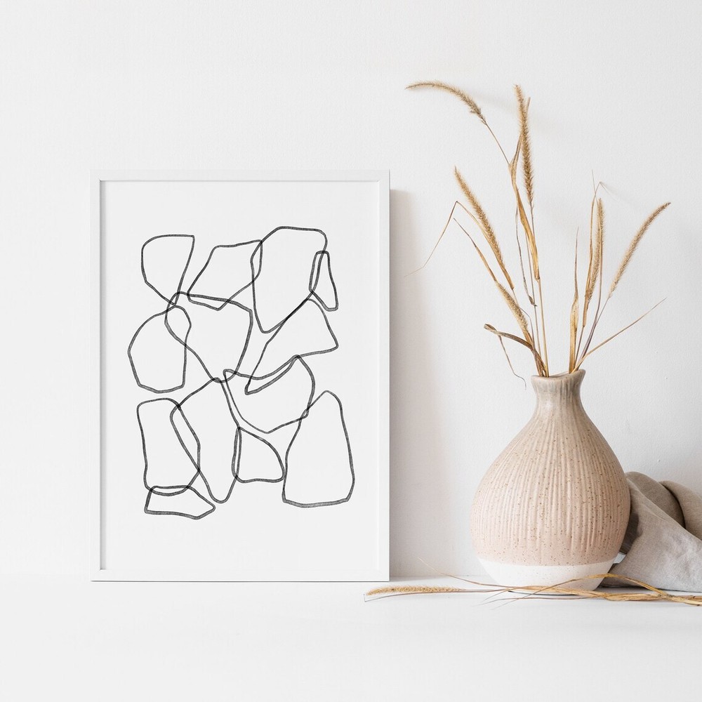 Abstract Line Drawing Poster in Premium Quality Customize Your Size for Stylish Home or Office Decor-image