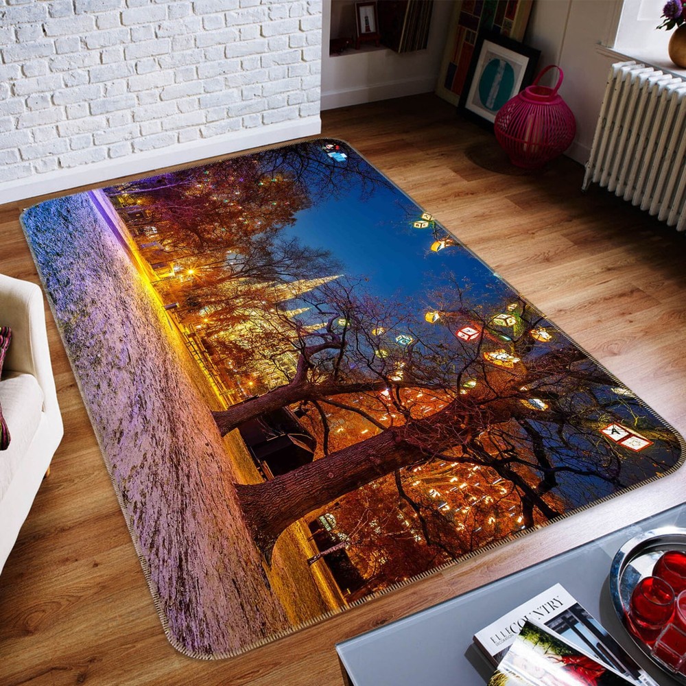 3D Night Lights Tree ZHUC2821 Game Non Slip Carpet Mat Photo Carpet Amy