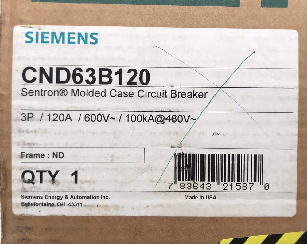 HOUSTON STOCK NEW SIEMENS CND63B120 hnd63b120 CND 1200 AMP 600V FREE SHIPPING