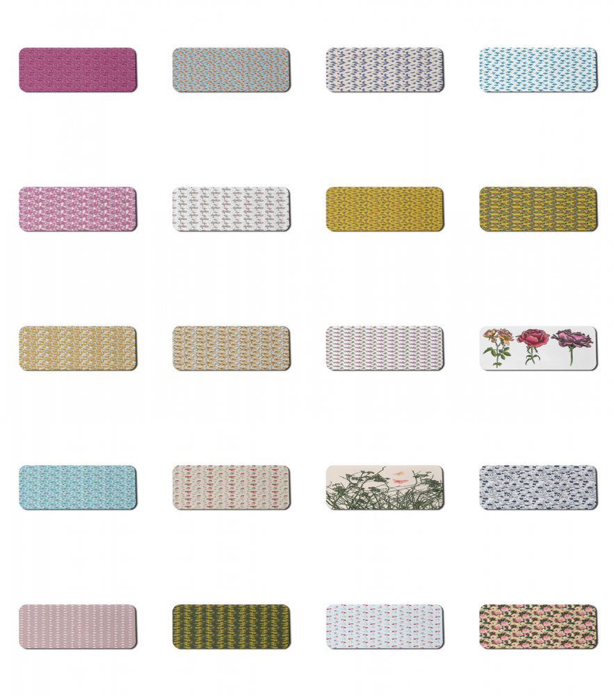 Ambesonne Floral Botany Large Non-Slip Gaming Mousepad 31x12 Inches