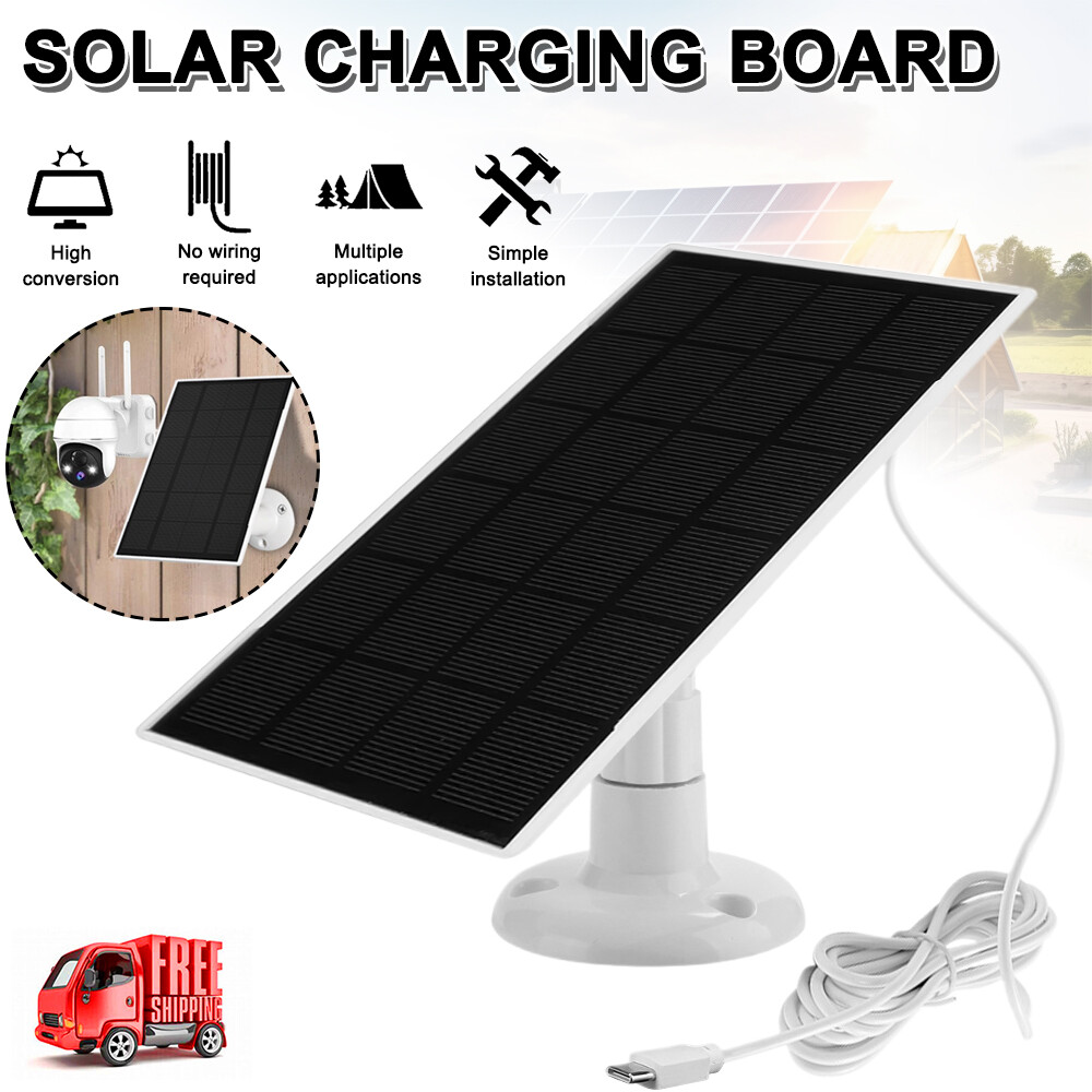 4W 5V Solar Panel for USB Power CCTV Camera Security Cam Battery Charger Outdoor