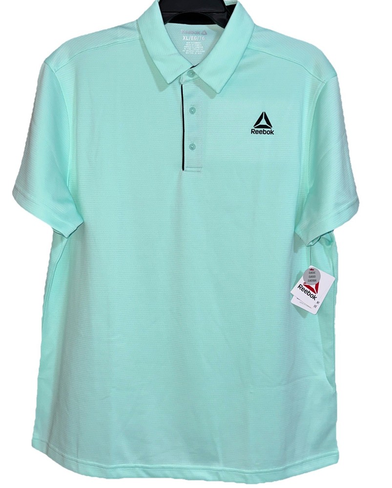 Reebok Men's XL Performance Polo Shirt Golf Polo Green Short Sleeve Knit