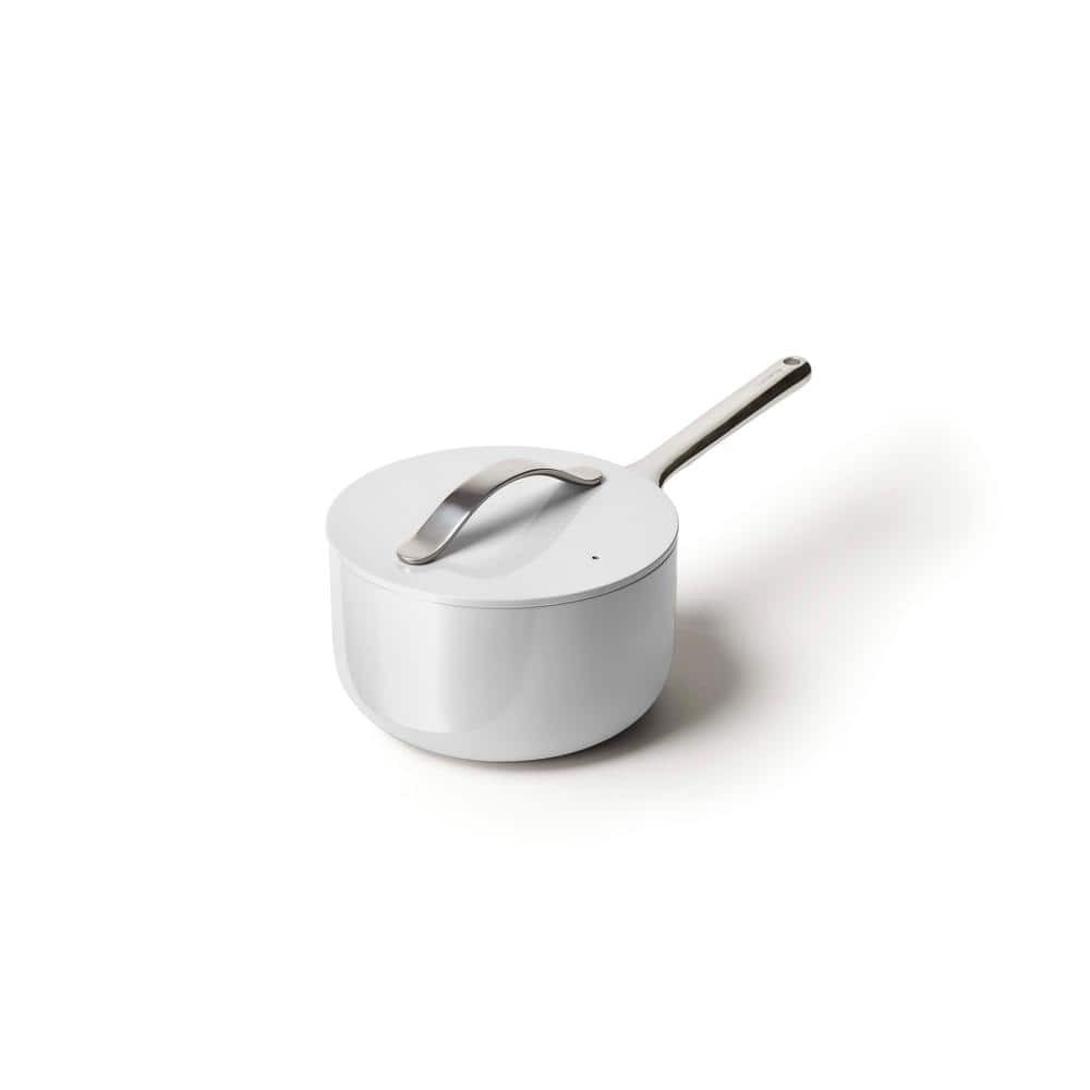 3 Qt Gray Ceramic Non-Stick Saucepan with Lid  