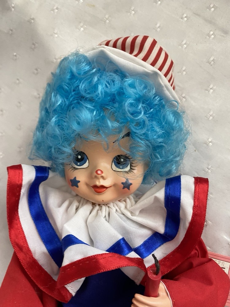1986 Brinn's July Calendar Clown Limited Edition Vintage Patriotic Doll