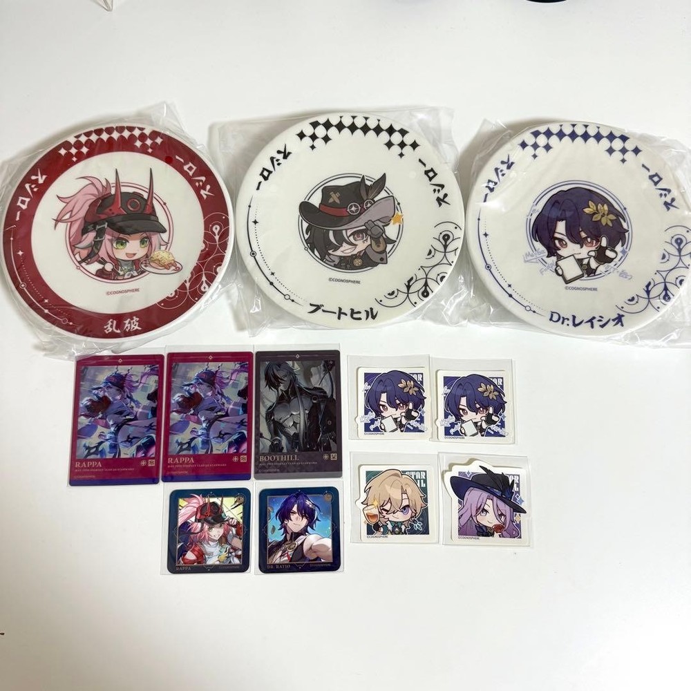 Honkai Star Rail Sushiro Collab Sushi Plates 3pcs & Goods Set Limited Collection