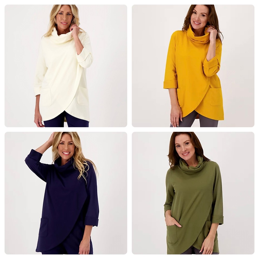 Studio Park x Jayne Brown French Terry Cowl Women's Neck Tunic