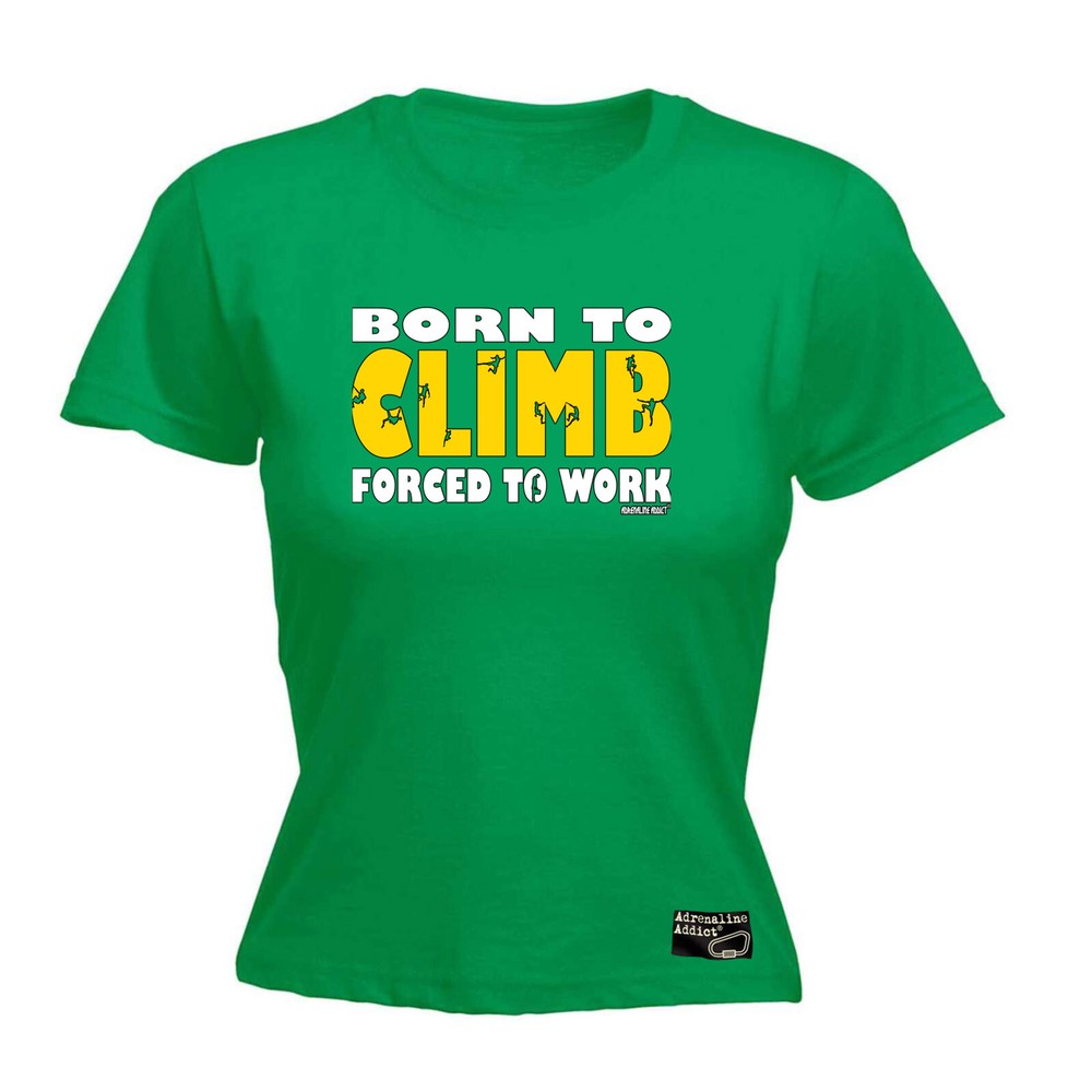 Rock Climbing Aa Born To Climb - Womens T Shirt Funny T-Shirt Gift Novelty